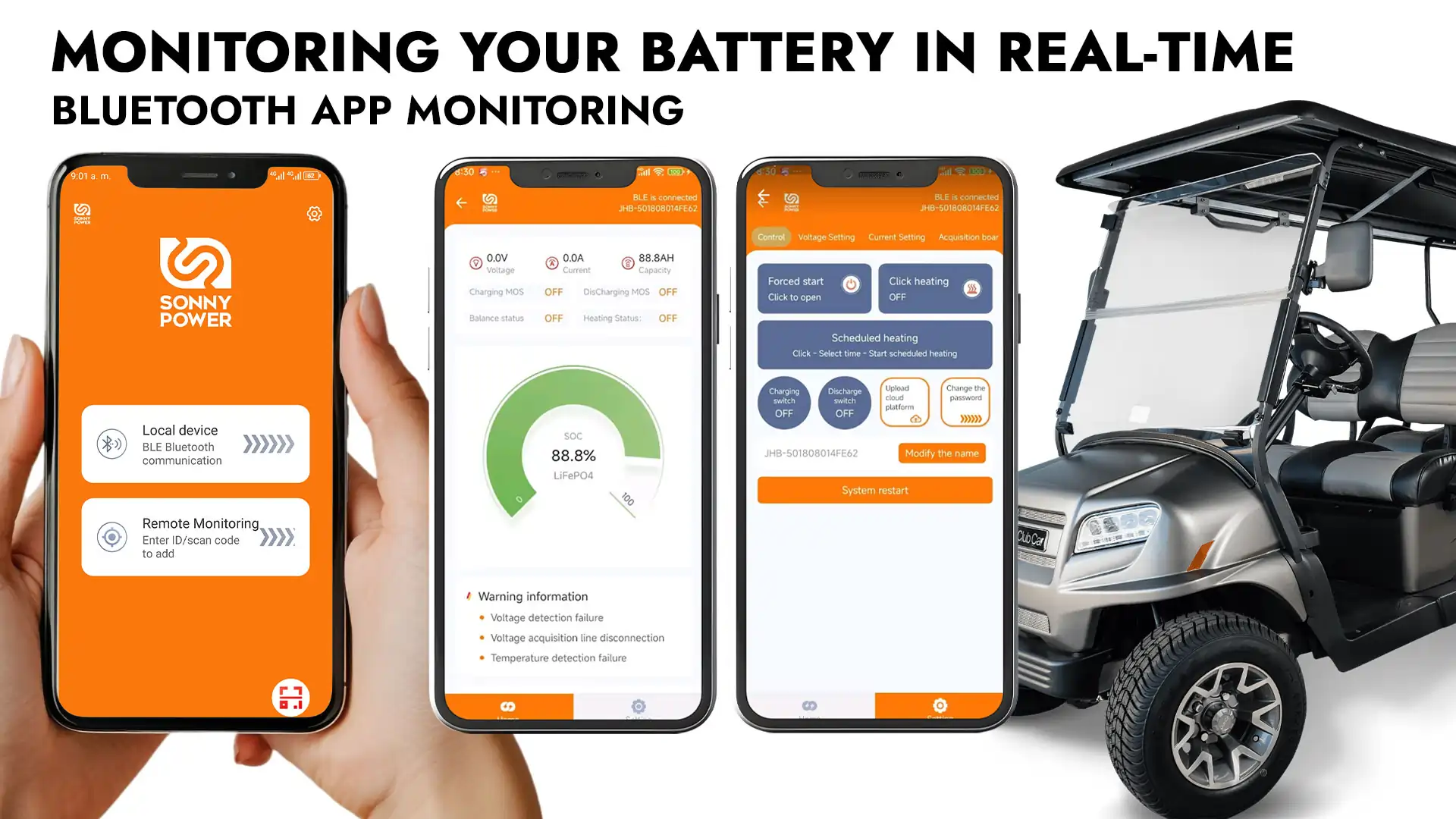 group compo smartphone golf cart 2