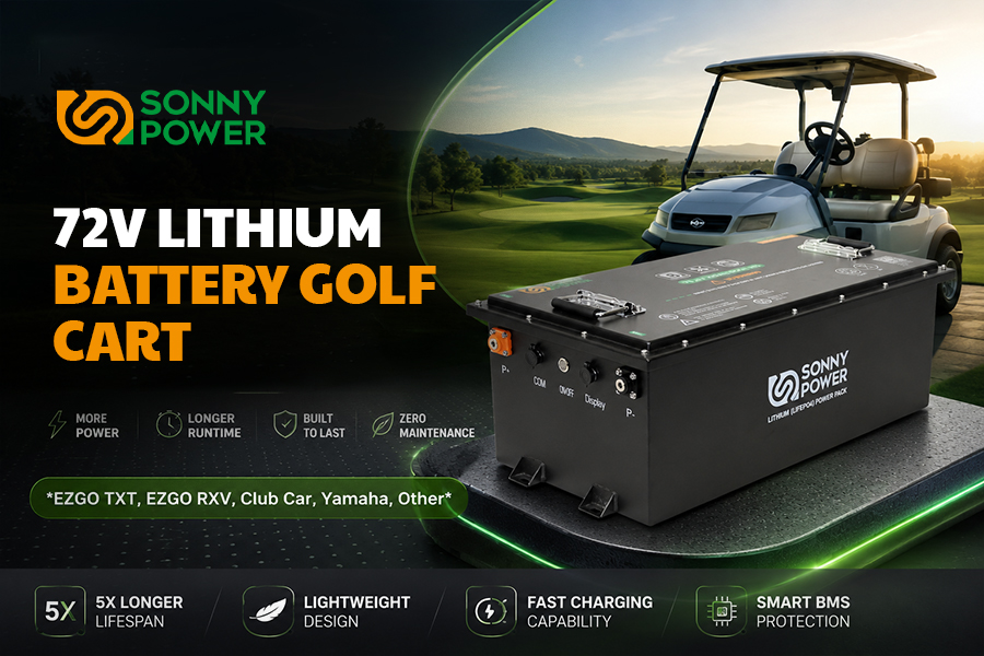 72v lithium battery golf cart